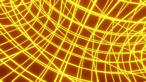 Golden Net Line Tunnel Background Vj Loop 4K