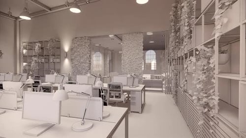 Interior Empty Modern Loft Office open space