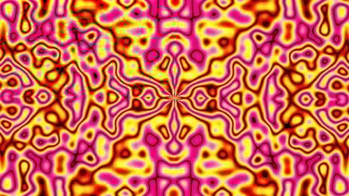 Kaleidoscope, mandala. 3d render music broadcast TV flashing, night club, music video vj pattern