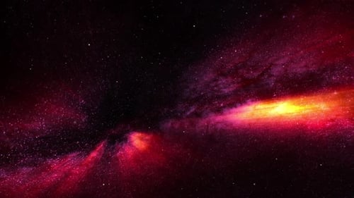 Cosmic Nebula and Stars Abstract Background Animation