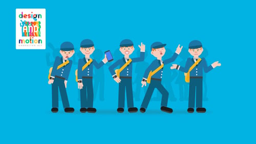Animated Postman Character Actions and Emotions Kit