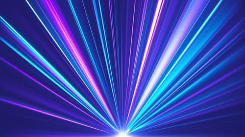Seamless Looping Abstract Neon Light Rays Background Animation