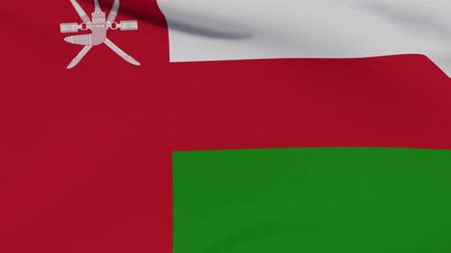 Waving Flag of Oman Realistic Fabric Animation