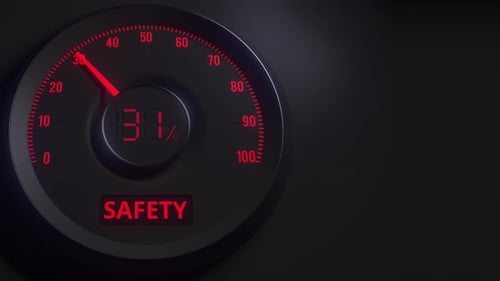 Red and Black Safety Meter or Indicator