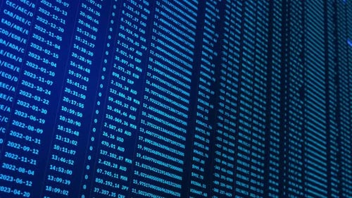 Wall of Data Binärcode Berechnungstechnologie Umgebungsprogrammierung