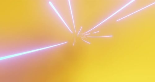 Futuristic Neon Light Tunnel Travel Animation
