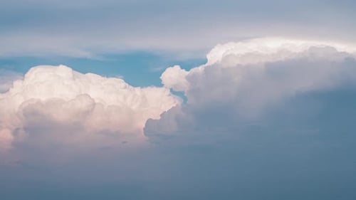 Time Lapse of Fluffy Clouds in the Sky
