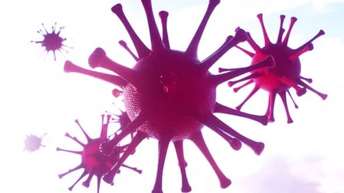 Animated 3D Virus Cells Floating Background