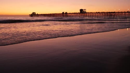 Pier Silhouette Oceanside California USA