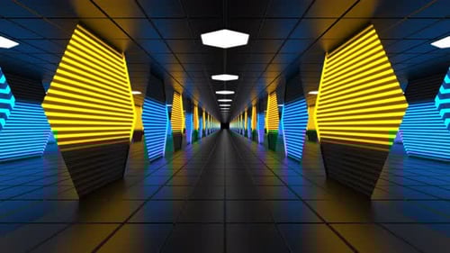 Neon Lights Tunnel Loop