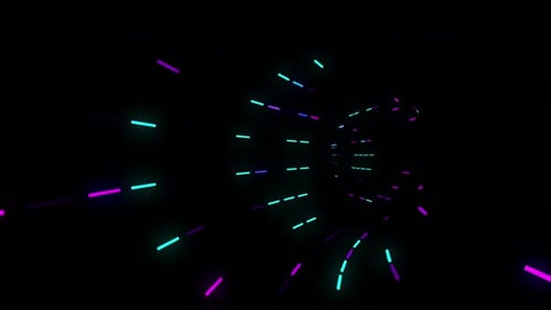 Deep Neon Tunnel 4K