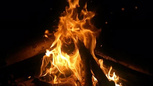Camping Fire (4K)