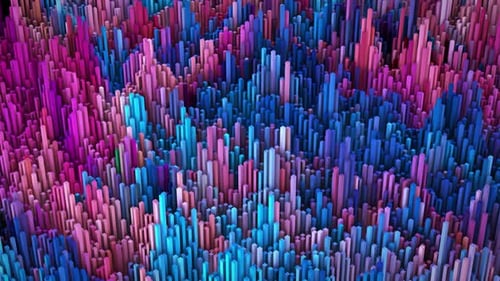 Dynamic Abstract Geometric Bar Wave Loop