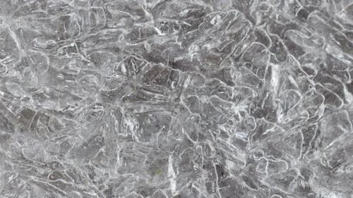 Abstract Macro Footage of Textured Winter Ice