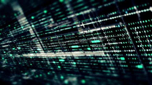 Futuristic Digital Data Stream Loop Background