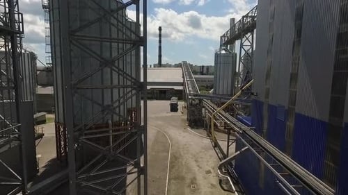 Lagerhalle für Soja- und Weizenkörner