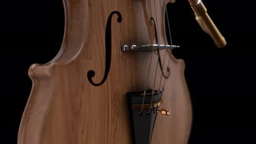 Violin Close up Zoom out with Alpha