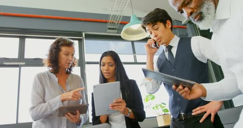 Executives working in the office 4k