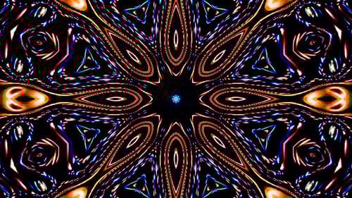Abstract Colorful Kaleidoscope Light Pattern Background Loop