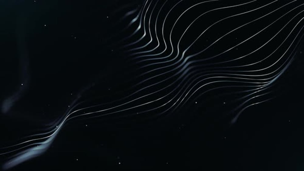 Abstract Flowing Wavy Lines Background with Subtle Particles ...