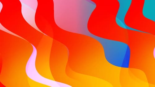 Vibrant Fluid Waves Abstract Looping Motion Background