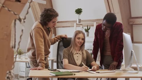 Teamwork and Collaboration in a Modern Office