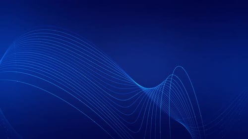 Dynamic Abstract Blue Flowing Lines Background Loop