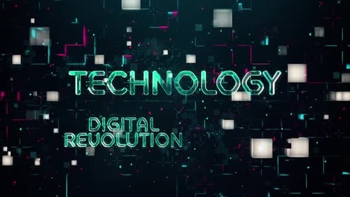 Futuristic Blockchain Technology Concepts Digital Title Animation