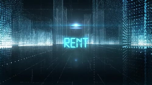 Skyscrapers Digital City Economics Word Rent