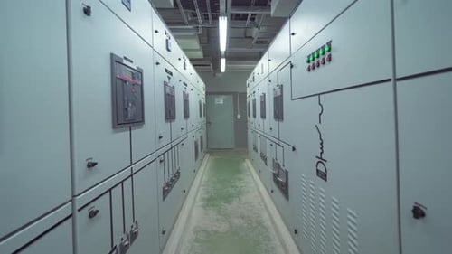 Electrical Control Panels in Industrial Corridor