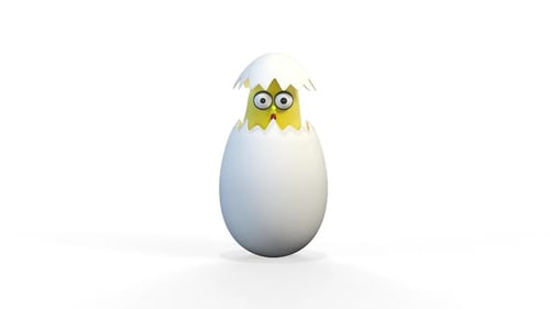 Easter Chick Egg Hatch Animation Reveal
