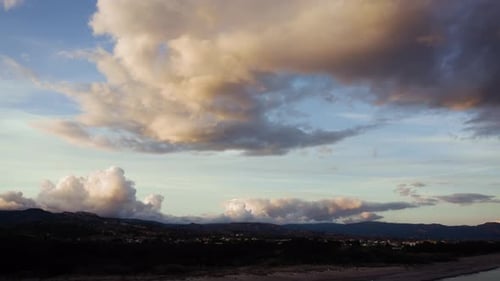 Cloud on sunset