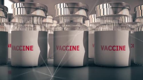 Medical Vaccine Vials Scanning Production Line Animation