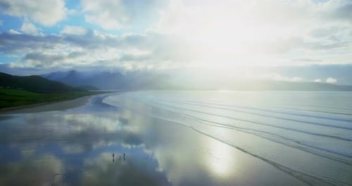 Calm sea on a sunny day 4k