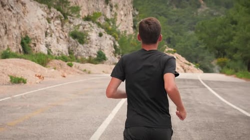 Running Man Back Follow Shot