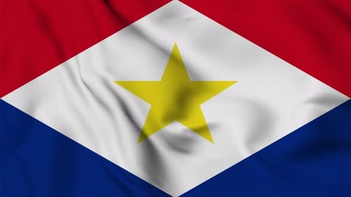 Saba National Flag Waving Loop Animation