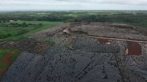 Gran vertedero de basura en la isla de Mauricio