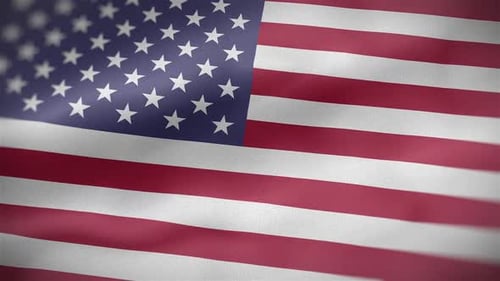 Realistic Waving American Flag Seamless Loop Animation