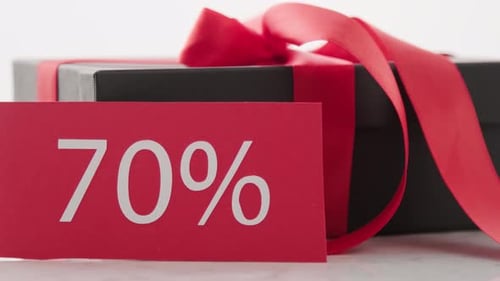Black Friday Video Footage - Big Discount On An Item For Sale