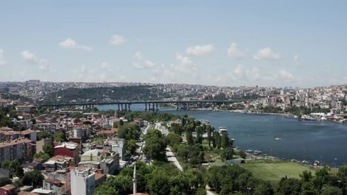 City And Bridge Aerial View 2