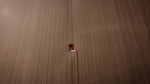Tractor at Work in Field