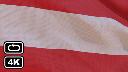 Waving Flag of Austria Realistic Fabric Seamless Loop
