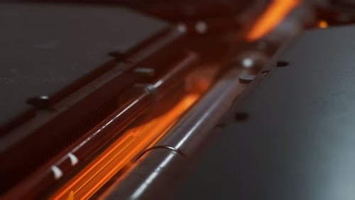 Fondo de movimiento futurista o superficie cibernética con metal y luces