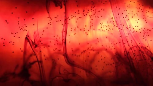 Abstract Red Ink Paint Underwater