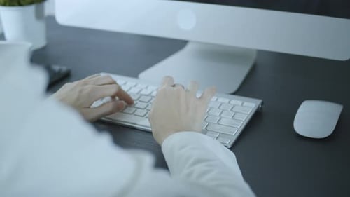 Verwenden Sie Computer-PC bei der Arbeit