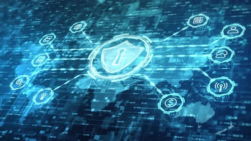 Global Digital Network Security Data Flow