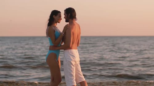 Romantic Couple Beach Summer Holiday Vacation Concept