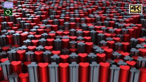 Card Symbol Club And Heart B 4K