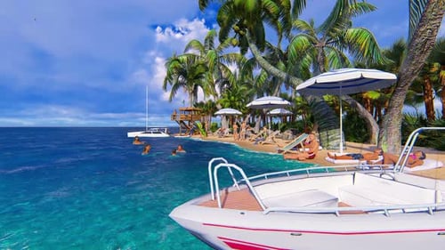 Panorama Beach Vacation On The Island 2k People