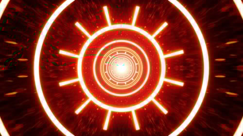 Flashing Geometric Orange Light Wave